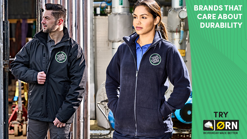 professionals wearing custom fleeces whilst working